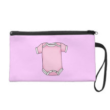 pink baby one piece wristlet