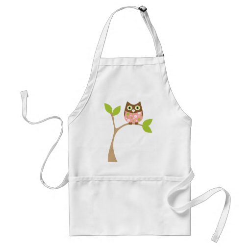 Pink Baby Owl Apron