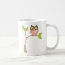 Pink Baby Owl Coffee Mug