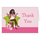 Pink Baby Shower Thank You Card