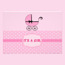 Pink Baby Stroller Shower Invitation invitations