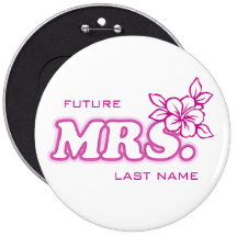 Pink Bachelorette "Future Mrs." Customisable Pin