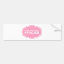 Pink Bachelorette Party in Progress Tees Gifts Bumper Stickers