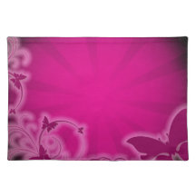 Pink Background Place Mats