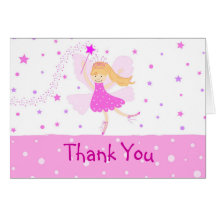 Pink Ballerina Thank you Card