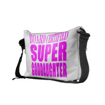 Pink Baptisms & Birthdays : Super Goddaughter Courier Bag