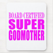 Pink Baptisms & Birthdays : Super Godmother Mousepads