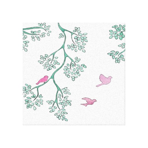 Pink Birds Canvas Prints