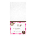 Pink Birthday Monkey Photo Card Invitation