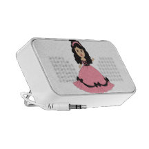 Pink & Black Gown Princess 2 PC Speakers