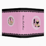 Pink Black Polka Dots for Mum 3 Ring Binders