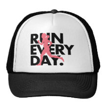 Pink/Black "Run Every Day" Mesh Hats