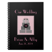 Pink & Black  Wedding Planner Spiral Note Book