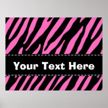 Pink & Black Zebra Stripes; Animal Print