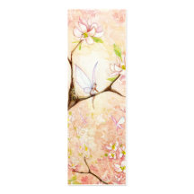 Pink Blossom View Bookmark Business Card Template