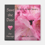 Pink Blossoms Wedding Save the Date Magnet
