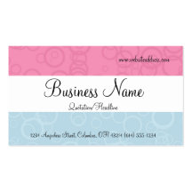 Pink & Blue Circles Business Cards