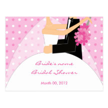 Pink Bridal Shower Advice Cards Post Cards