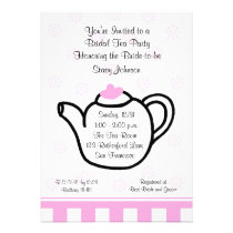 Pink Bridal Shower Tea Party Invitation invitations