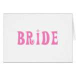 Pink Bride Greeting Cards