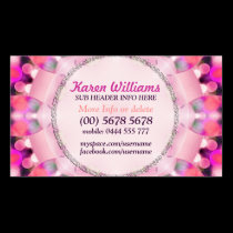 Pink Bubbles Burst Energy Business Card business cards