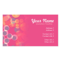 Pink Bubbles Business Card