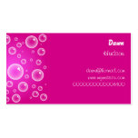 Pink Bubbles, Business Card Template