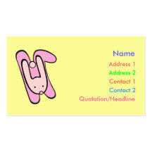 pink bunny business cards