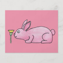Pink Bunny Rabbit. Personalized Flyer