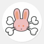 pink bunny Skull and Crossbones stickers