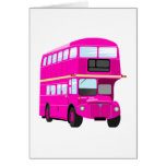Pink Bus Greeting Cards