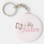 Pink Butterfly 2 Big Sister Keychains