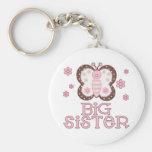 Pink Butterfly Big Sister Keychains