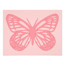 Pink Butterfly Custom Invitations
