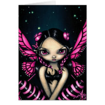 "Pink Butterfly Fairy" Greeting Card