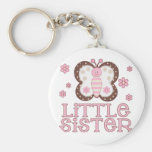 Pink Butterfly Little Sister Keychain
