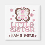 Pink Butterfly Little Sister Magnets