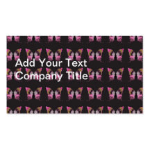 Pink Butterfly Pattern Business Card