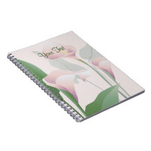 Pink Calla Lilies  Notebook Template