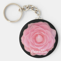 Pink Camellia Keychain