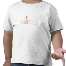 Pink Candle I'm One Birthday Tshirts
