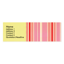 Pink Candy Striper Profile Cards Business Card