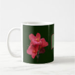 Pink Canna & Ribbon Monogram Mug