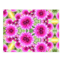 Pink Carnival Flower Nov 2012 Post Card