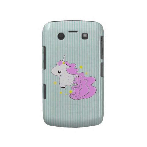 Pink cartoon unicorn stars BlackBerry Bold Case