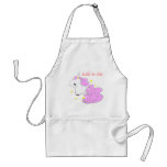 Pink cartoon unicorn with stars apron aprons