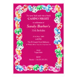 Pink Casino Night Birthday Party Invitation