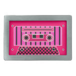 Pink Cassette Tape Rectangular Belt Buckle