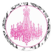 Pink Chandelier and Damask Seals stickers