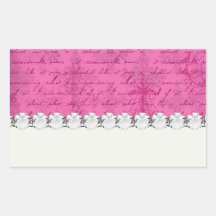 pink chandelier vintage writing background rectangle sticker